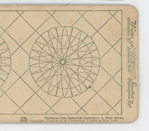 A Wire Globe Spherical Catenary Underwood Stereoview - Bild 1 von 3