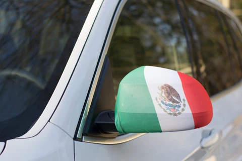 MEXICO CAR MIRROR FLAG COVERS WORLD CUP SHIPS FROM USA Cover