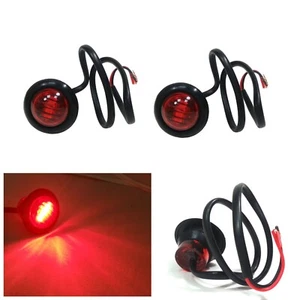Für Lkw Anhänger Lkw 2x 3 LED Rot Rund Hinten Marker Lichter Lampen 12V - Bild 1 von 3