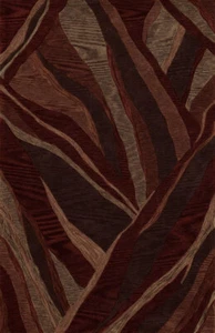 Brown Stripes Lines Waves Modern Area Rug Striped SD16 - Picture 1 of 6