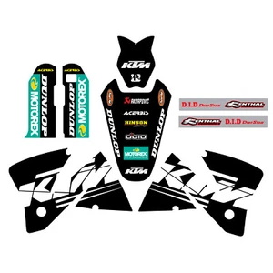 KTM Black Graphic Kit EXC 2001-2002 EXC 250 300 350 400 520Gloss Decal Sticker - Picture 1 of 2