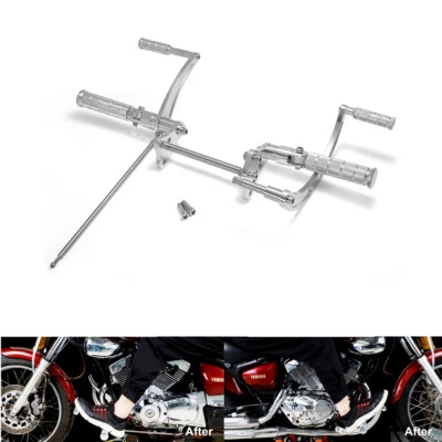 CNC Poliert Vorverlegte Fußrastenanlage für Yamaha XV 125 XV125 Virago 1997-2025 - Bild 1 von 4