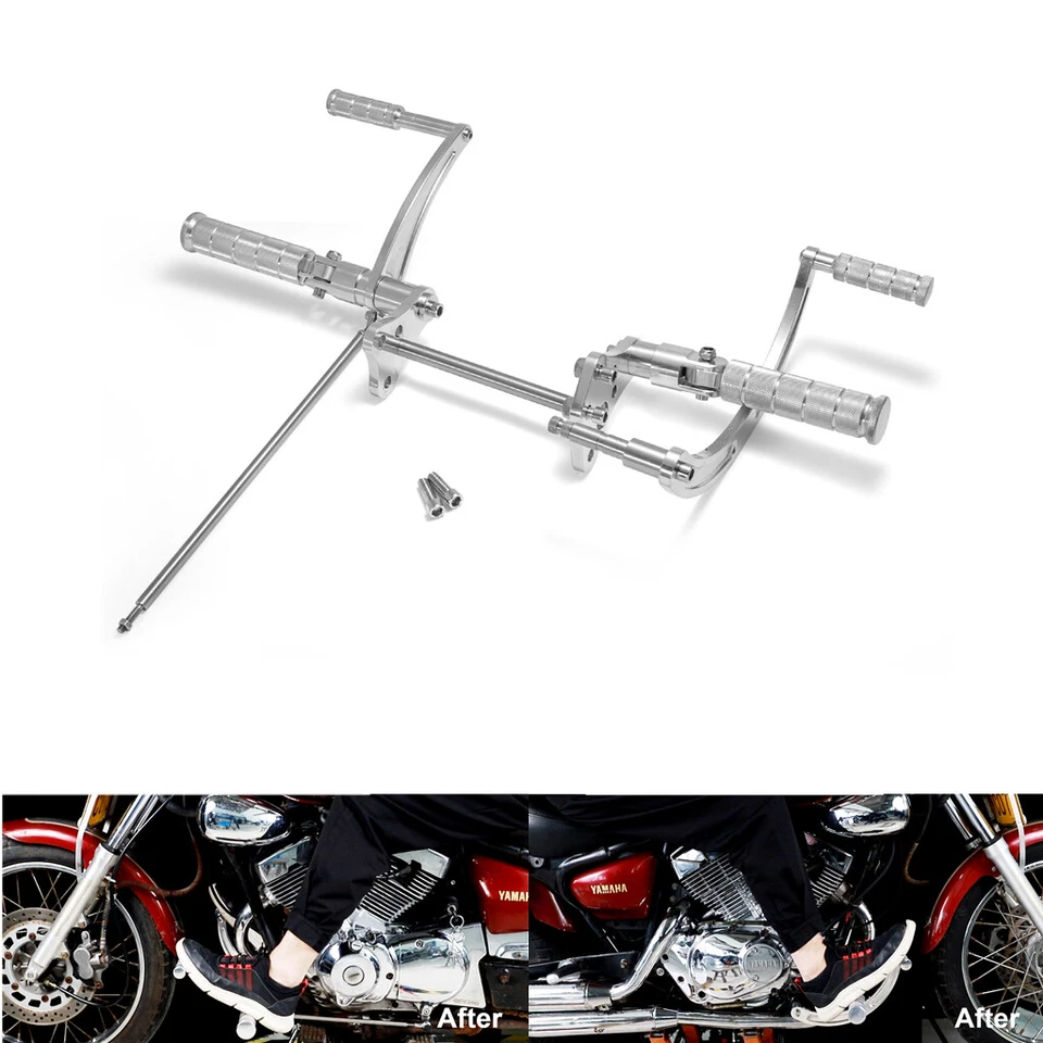 CNC Poliert Vorverlegte Fußrastenanlage für Yamaha XV 125 XV125 Virago 1997-2025 - Bild 1 von 4