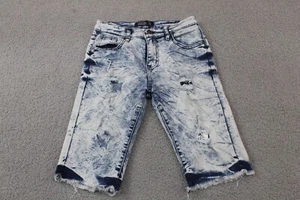$13 Trestles Supply Co Boys Jean Shorts Size 16 Blue White Acid Wash SHIPS NOW - Picture 1 of 17