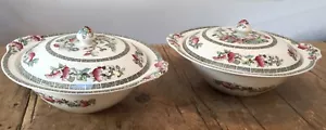 Johnson Bros 'Indian Tree' Covered Casseroles x 2 - Picture 1 of 12