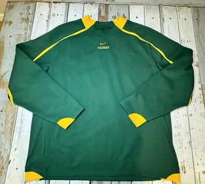 Nike FITTHERMA Long sleeve CALVARY Pullover Size XXL Green & Yellow Nike Logo - Picture 1 of 13