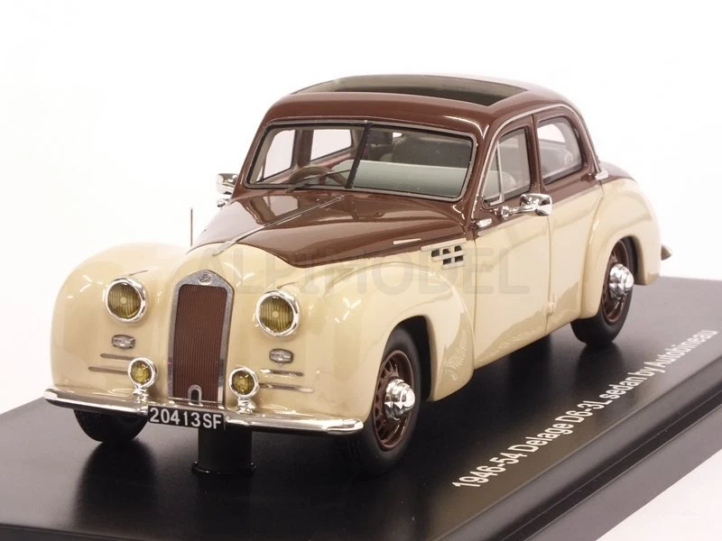 Delage D6-3L Sedan by Autobineau 1946 Beige/Brown 1:43 ESVAL EMEU43029B - Immagine 1 di 1
