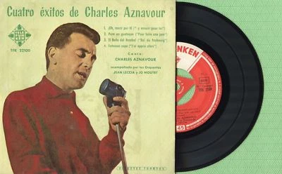 CHARLES AZNAVOUR / Morir pour toi / TELEFUNKEN TFK 22100 Press Spain 1957 EP VG - Image 1 of 4