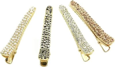 4PCS Hair Clip Pearl Barrette Hair Accessories Duck Bill for Girls Women Lady - Image 1 of 4