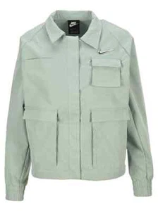 Nike Sportswear Swoosh Women's Woven Jacket Green Size Large CZ8898-006 EUC - Picture 1 of 16