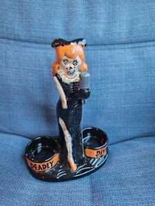 Yankee Candle Boney Bunch Halloween Deadly Diva Double Tealight Holder Singer - Picture 1 of 5