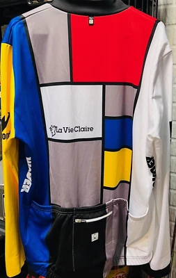 Camiseta deportiva genuina Santini La Vie Claire manga larga 8X Foto 1 de 4