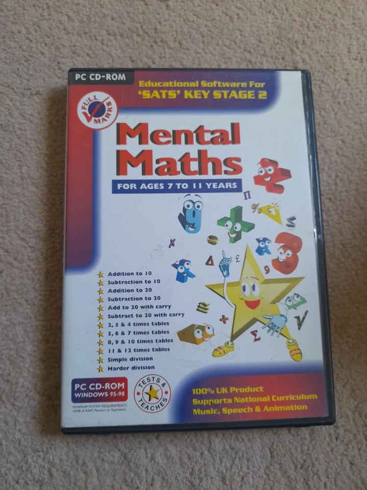 Full Marks Keystage 2 Mental Maths PC - ages 7 to 11 - Image 1 of 1