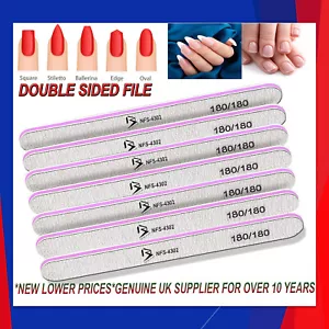 100/180/240 Grit Nail Files Professional Quality Straight Buffer Emery Board NEW - Picture 1 of 1