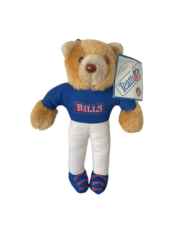 Vintage 90s Good Stuff Buffalo Bills Plush Bear 9" NWT 1993 NFL Cover