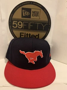 SMU Mustangs New Era 59Fifty Hat Size 7 1/2 - Picture 1 of 4