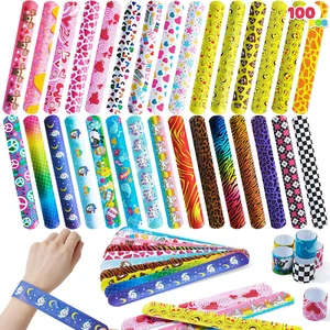 288Pcs Snap Bracelet Slap Band Kids Party Fillers Girls Boys Toys Loot Bag - Picture 1 of 8