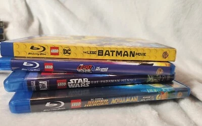 Lego Movies, Blu-Ray LOT. 4 Movies. Used - Image 1 of 4