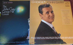 33RPM 2 c1966-67 RCA Victor John Gary LPs - Choice / Carnegie Hall Concert, EX- - Picture 1 of 13
