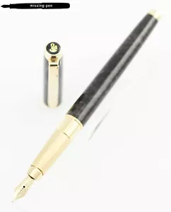Pluma estilográfica cartuchos Pelikan Celebry P580 en ágata negra 14K F, M B u ob-pluma - Imagen 1 de 16