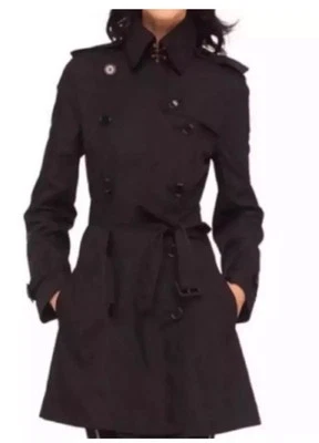 Gabardina Norma Kamali Vinmar Doble Pecho Negra XLarge Foto 1 de 4