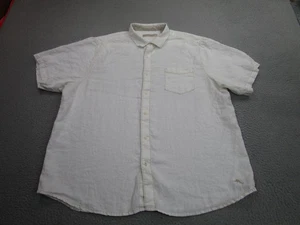 Tommy Bahama Relax Shirt Mens 2XL White 100% Linen Short Sleeve Button Front - Picture 1 of 10
