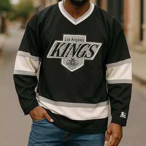 Vintage 90s Starter Los Angeles LA Kings Hockey Jersey Black Size XL NHL 1990s - Bild 1 von 11