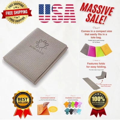 Estera de yoga de viaje ligera - 4 mm de grosor, en relieve para estabilidad y comodidad Foto 1 de 4