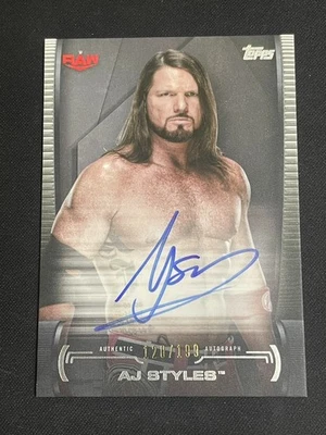 AJ Styles 2021 Topps WWE Undisputed /199 Auto Authentic Superstar #A-AS - Image 1 of 2