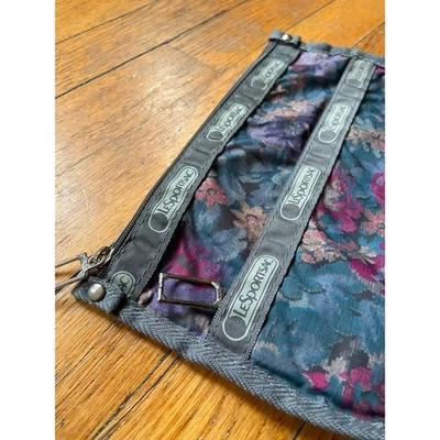 LESPORTSAC Blue/Gray Floral 2-Pocket Pouch - Image 1 of 4