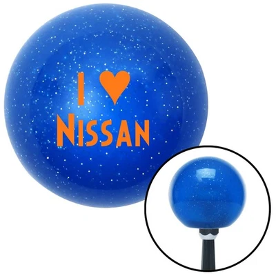 Orange I <3 for NISSAN Blue Metal Flake Shift Knob w/ M16x1.5 Insert Shifter - Image 1 of 4