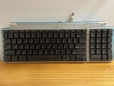 Vintage Apple USB Keyboard Bondi Blue Teal iMac iBook Power Mac G3 G4 G5 M2452 - Image 1 of 4