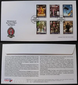 Guernsey Stamps: "Princess of Wales Royal Regiment - 25th Anniversary" FDC 2017 - Picture 1 of 3