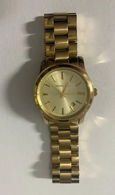 Reloj de cuarzo Michael Kors MK5160 para mujer de acero inoxidable analógico con esfera dorada Foto 1 de 3
