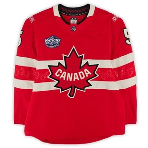 Camiseta deportiva del equipo Canadá 4 naciones cara a cara de hockey Devon Toews #5 grande roja nueva con etiquetas - Imagen 1 de 6