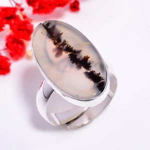 Montana Achat Edelstein Ethnisch Handmade 925 Versilbert Ring Verstellbar rj8491 - Bild 1 von 6