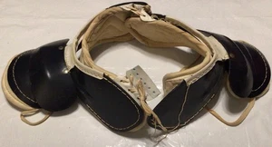 Vintage Leather Football Shoulder Pads Child Youth Size Memorbillia Pro Style - Picture 1 of 10