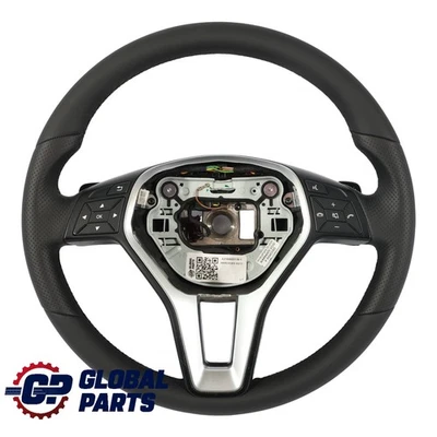 Steering Wheel Mercedes W212 NEW Black Leather with Black Threads Paddle Shift - Image 1 of 4