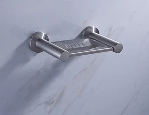 Stainless Steel 304 Soap Dish Bathroom Bath Holder Brushed Nickel Wall Hanger D4 - Picture 1 of 5