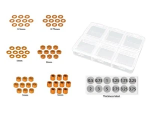 Juego de arandelas Tworks TA-140O de aluminio de 3 mm naranja - 60 piezas - Imagen 1 de 2