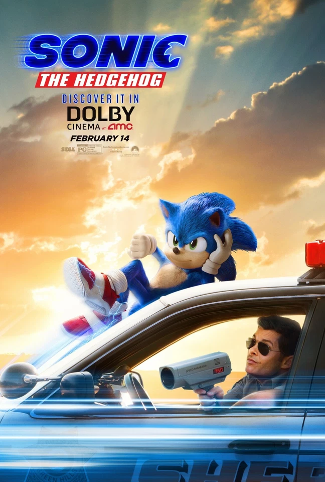 Sonic The Hedgehog movie poster (f) - 11 x 17 inches - James Marsden