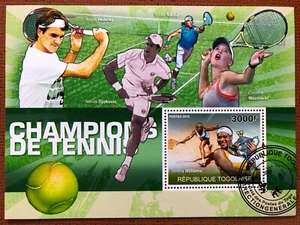 Togo 2010 /Sport - Champions of Lawn Tennis - R.Federer, / 1v minisheet CTO - Picture 1 of 1