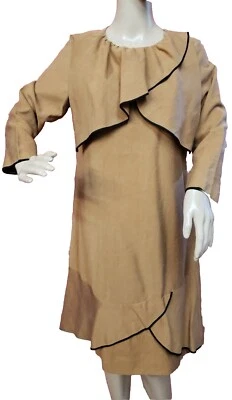 Zara детский размер 13/14 подростков коричневый туника платье оборки #CB5 - Изображение 1 из 4