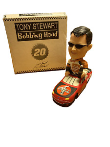 TONY STEWART BOBBLE BOBBING HEAD red COCA-COLA ARBY'S racing car NIB keepsake