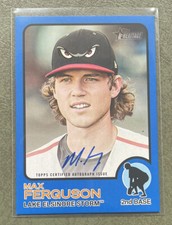 MAX FERGUSON | 2022 Heritage Minor League Edition Real One Blue Border /99 Auto