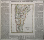 Vereinigte Staaten USA Vermont Original Kupferstich Landkarte Weiland 1826