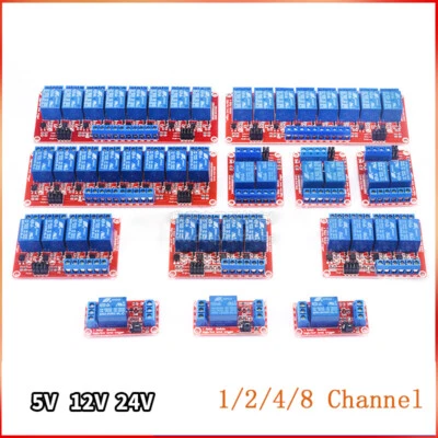 1/2/4/8 Kanal Relais Optokoppler Modul für Raspberry Relaiskarte 5V/12V/24V - Bild 1 von 4