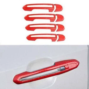 For Cadillac CT4-V 2020-23 Carbon Fiber Exterior Side Door Handle Cover Trim 4X - Picture 1 of 9