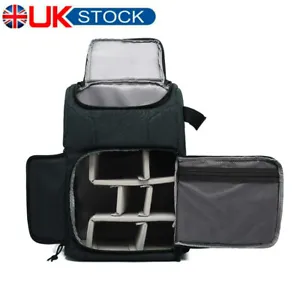 LARGE DSLR SLR Camera Backpack Rucksack Bag Case For Nikon Canon Camera BLUE UK - Picture 1 of 12