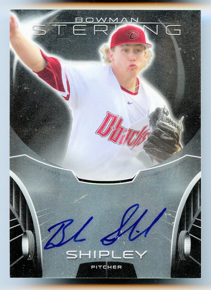 Braden Shipley #BSAP-BS Diamondbacks autógrafo firmado automático 2013 Bowman Sterling Foto 1 de 1